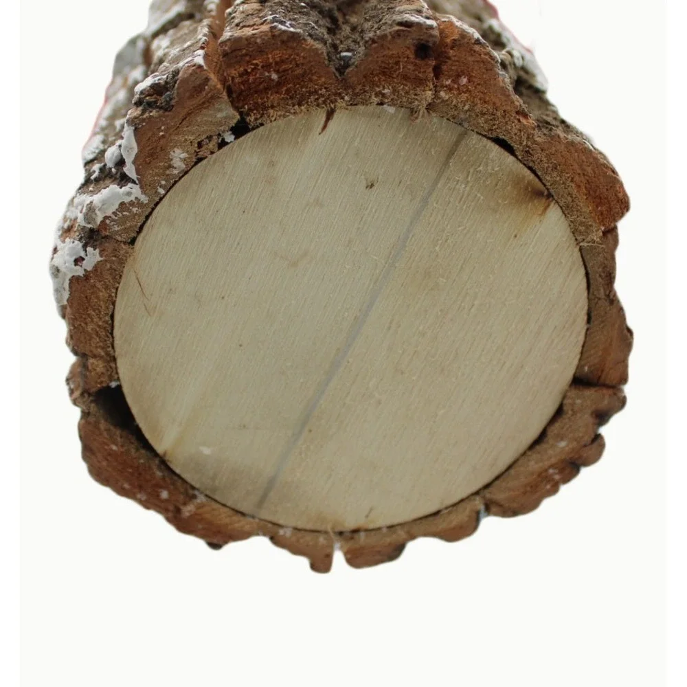 Rustic‎ Frosted Christmas Tabletop Arrangement Pinecone Berry Birch Log Base